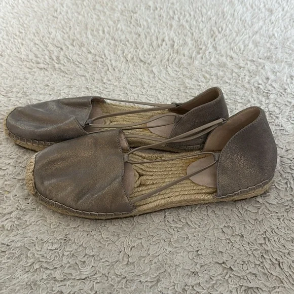Eileen Fisher metallic strappy espadrilles 9.5 - Picture 2 of 4
